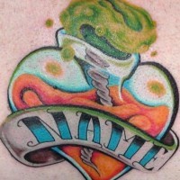 Funny sacred heart tattoo with no name