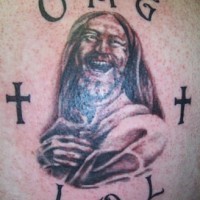 Le Omg lol tatouage