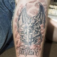 Gargoyle on chimney named tattoo