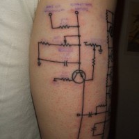 Electric robotic scheme tattoo