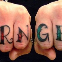 Born geek knuckles tattoo