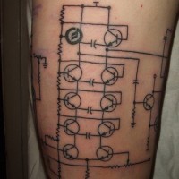 Hard electric robotic scheme tattoo