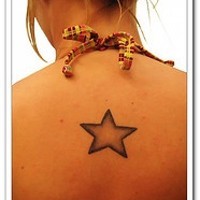 Black gradient star tattoo