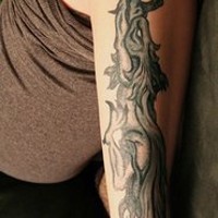 Middle age style griffon tattoo