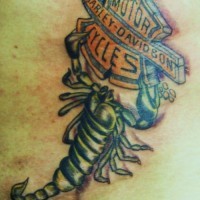 Harley davidson scorpion tattoo