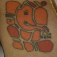 Abstract ganesha deity tattoo
