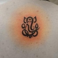 Minimalistic ganesha deity tattoo