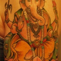 Hindu deity ganesha tattoo