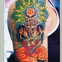 Hindu monk in nirvana tattoo
