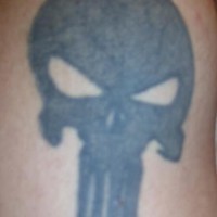 Der Punisher Schädel hausgemachtes Tattoo