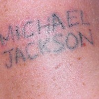 Homemade michael jackson tattoo