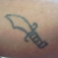 Dagger homemade tattoo