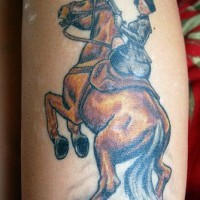 Lady auf Pferd Tattoo