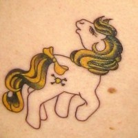 Little beautiful pony tattoo