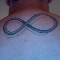 Infinity stripe tattoo on back