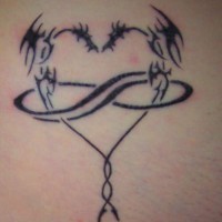 Tatuaje del símbolo del infinito y un corazon