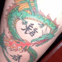 Le tatouage du dragon chinois en symbole de l'infini