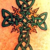 Irish celtic cross tattoo