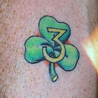 Three leaf clover tattoo