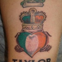 irish orgoglio bandiera italiana tatuaggio