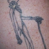 jack da cartone animato burton tatuaggio
