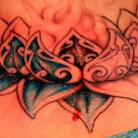 Sacred hindu lotus tattoo