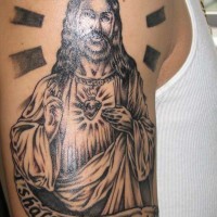 Shall fear no evil Jesus tattoo
