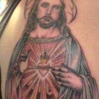 Catholic jesus image tattoo