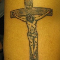 Classic image of jesus on cross tattoo