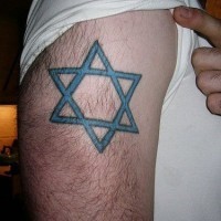 tatuaje de estrella judóa de david