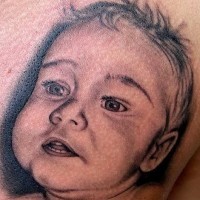Little baby tattoo from photo