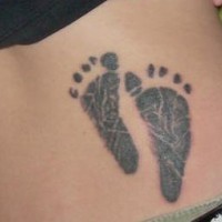 Fußabdruck des Babys Tattoo