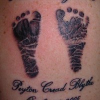 Never forgotten footsteps tattoo