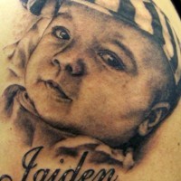 Kid from photo tattoo