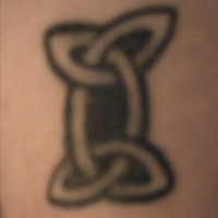 Celtic knot black ink tattoo