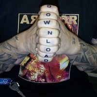 Knuckle tattoo, download,similar  black letters