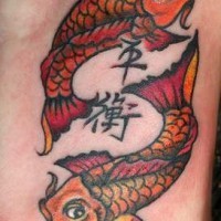 koi pesci con erolifi tatuaggio