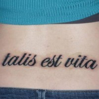 Tatuaje talis est vita