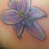 Pale purple lily tattoo