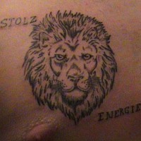 Stolz Energie Löwe Tattoo