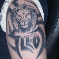 Leo the lion tribal tattoo