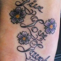 Live love laugh with daisies tattoo