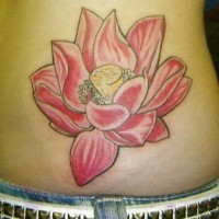 Pink lotus flower tattoo