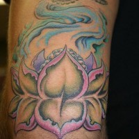 Sacred hindu lotus flower tattoo
