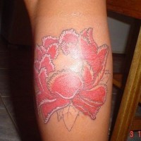 Lush pink lotus flower tattoo