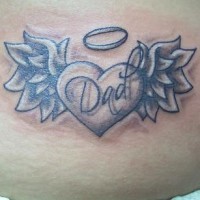 With love to dad winged heart