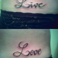 Live and love tattoo