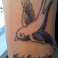 Sparrow and love said no tattoo