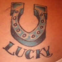 Lucky butt tattoo