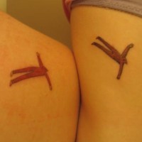 Matching falling guys tattoos for friends